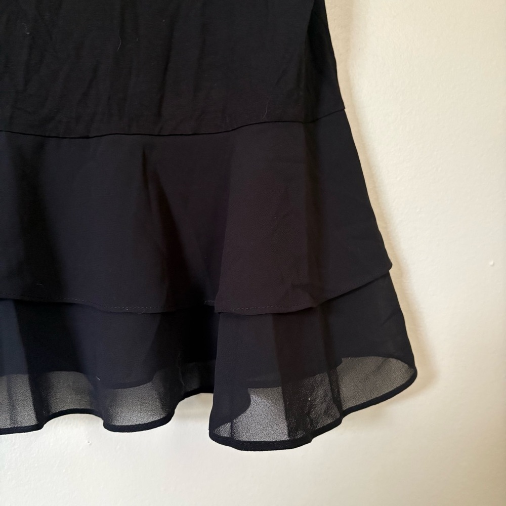 Yelete Nadine West Black Layered Tiered Blouse Size Large - Picture 8 of 12